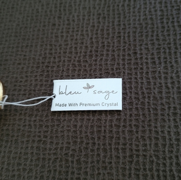 bleu💙 sage Champagne🍾 Colored Cube🧊 Crystals💎 Bypass Ring - NWT - Picture 6 of 16